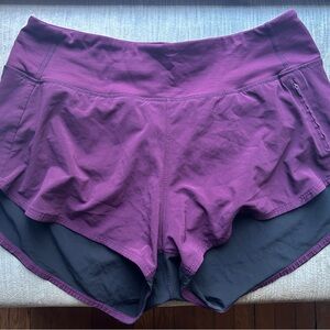 Outdoor Voices Hudson 2.5 Maroon and Black Shorts